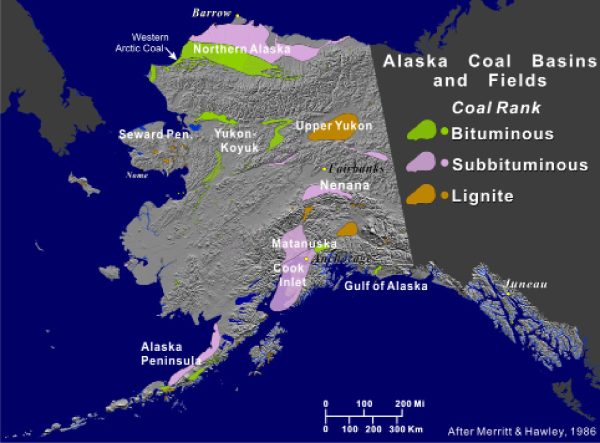 Alaska Coal map
