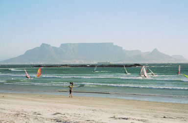 Big Bay recreational activities, just north of Bloubergstrand (Cape Town, South Africa). Picture taken by Henry Trotter, 2003.