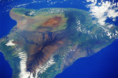 Satellite picture of the island of Hawai'i. 1985. Earth Sciences and Image Analysis, NASA-Johnson Space Center.