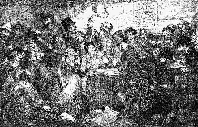 Gambling. George Cruikshank (1848) in "Drunkard's Children."