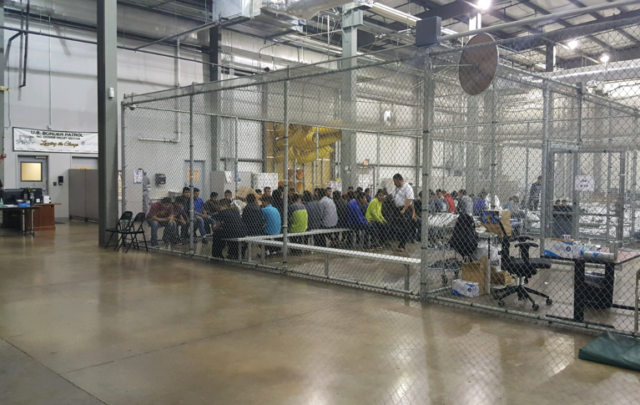 Immigrant children in detention center