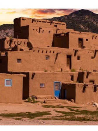 Pueblo tribal houses