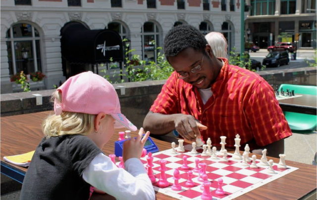 playing chess in Buffalo
