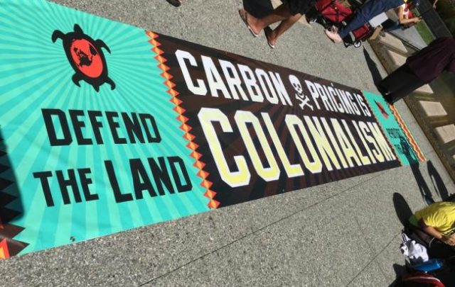 Carbon pricing protest