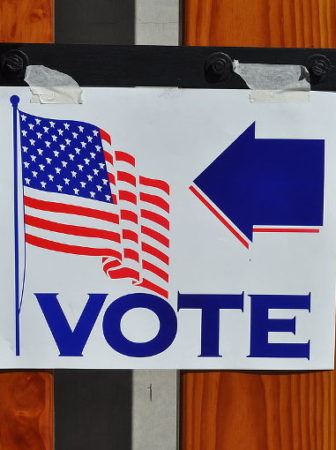American vote sign