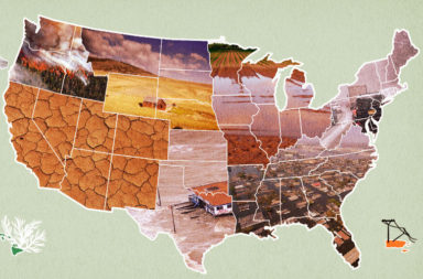 US climate change map