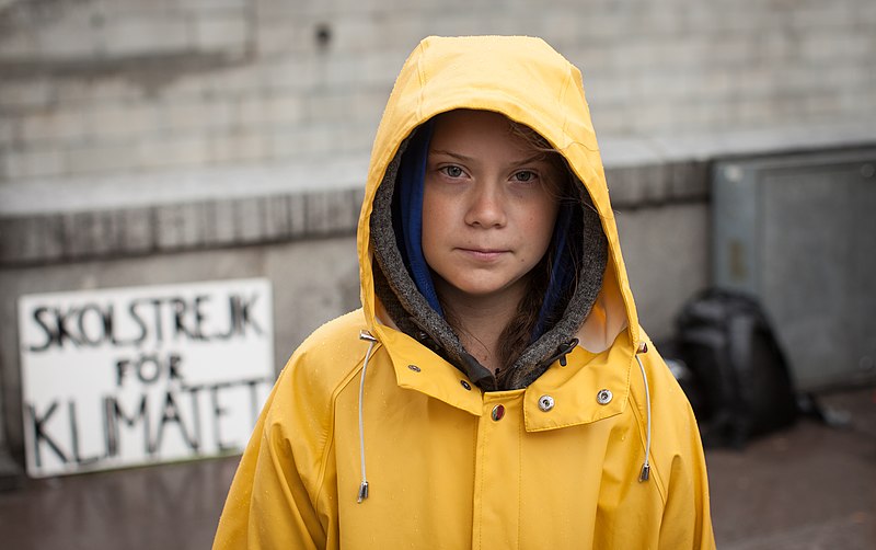 In August 2018, outside the Swedish parliament building, Greta Thunberg started a school strike for the climate.