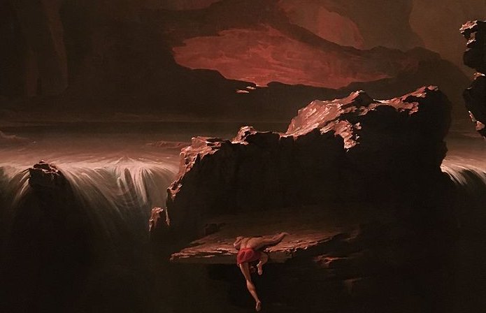 "Sadak in Search of the Waters of Oblivion": painting by John Martin (1812).