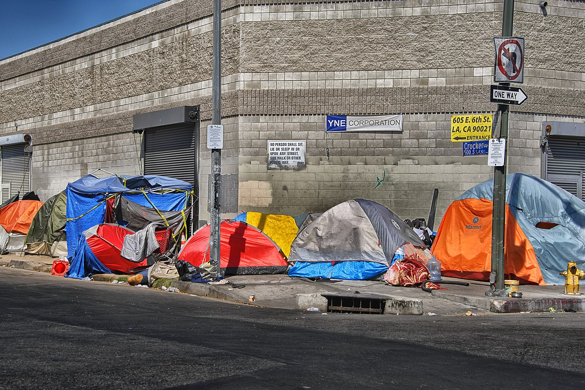 Tent neighborhood in Los Angeles