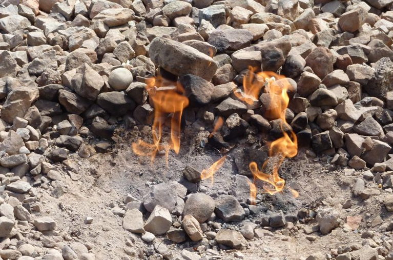 natural gas coming out of ground