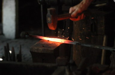 Blacksmith working