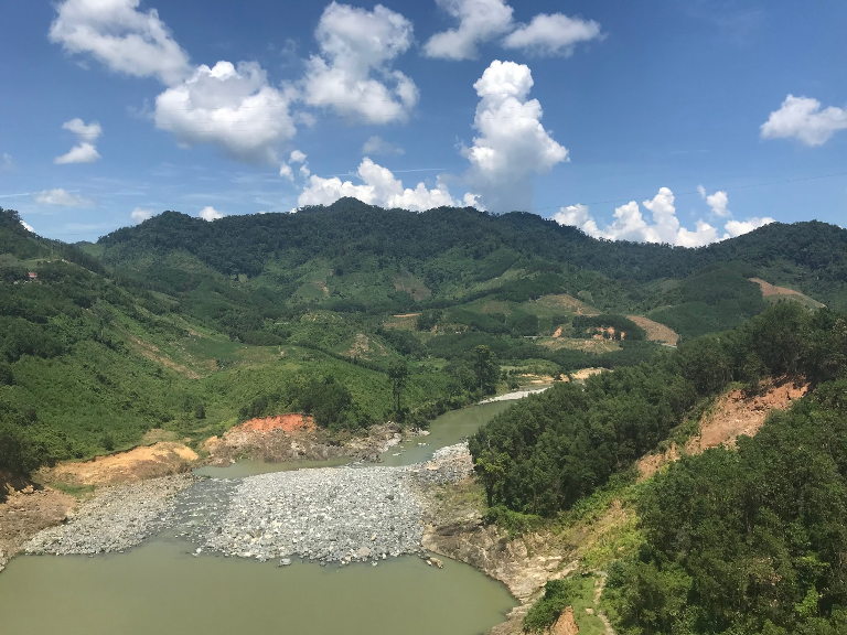 The downstream view from Dak Mi Hydropower Station