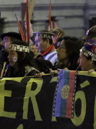 Mapuche protest at COP25