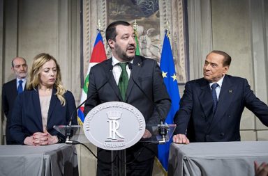 Giorgia Meloni, Matteo Salvini and Silvio Berlusconi
