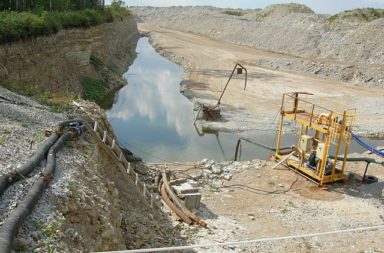 Oil shale mine near Kohtla-Järve, Estonia.