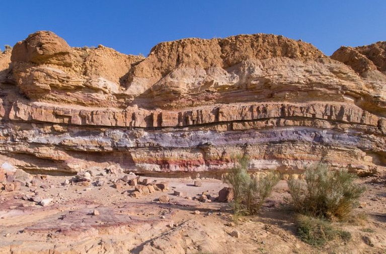 layers of sedimentary rock