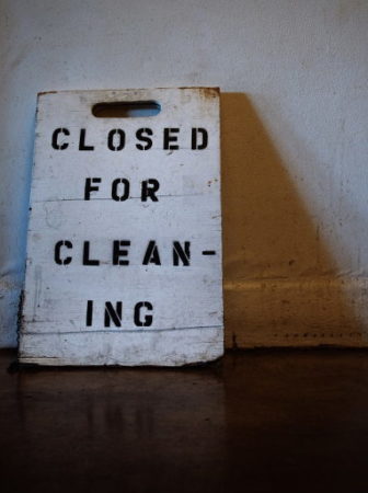 Closed for cleaning sign