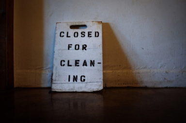 Closed for cleaning sign