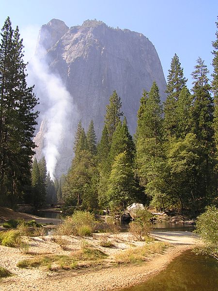 Controlled burning in Yosemite Valley