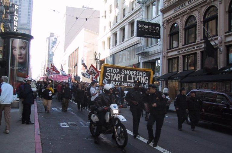 Buy Nothing Day protest