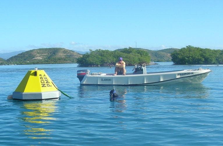 NOAA buoy used for measuring CO2 in the oceans