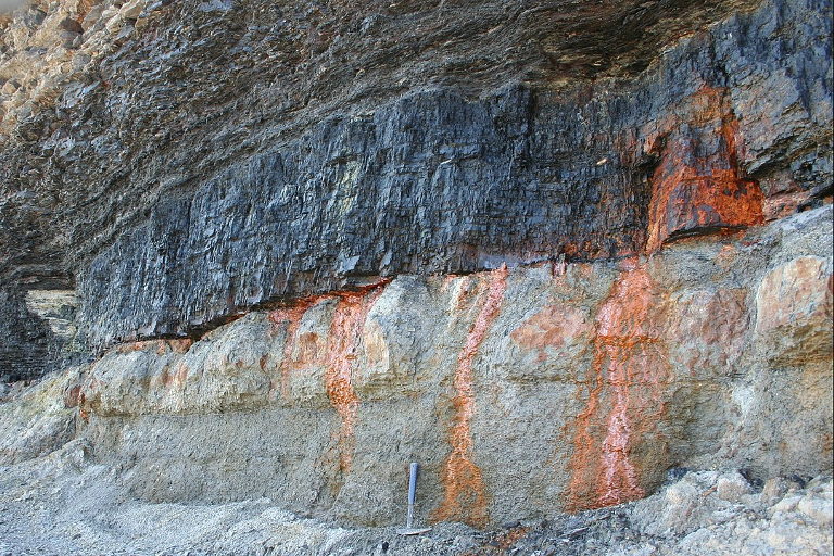 Coal seam in Canada