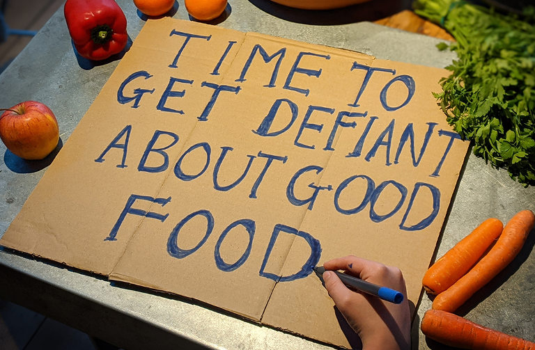 Defiant about good food
