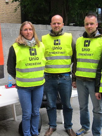 Norwegian striking workers