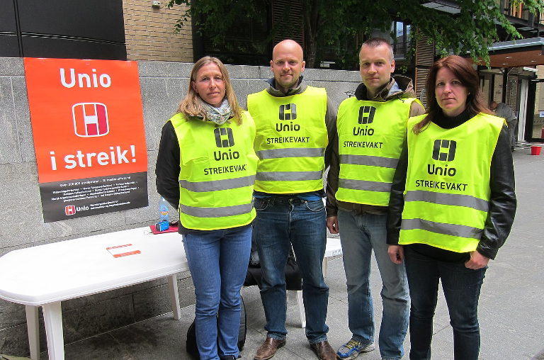 Norwegian striking workers