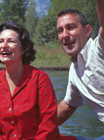 Stewart Udall with Lady Bird Johnson