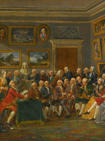 A French salon during the Enlightenment