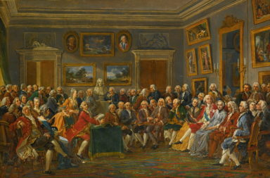 A French salon during the Enlightenment