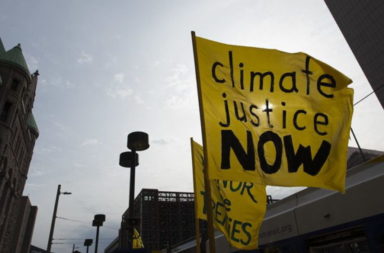 Climate justice protest
