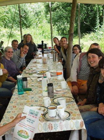 Pitchfork feast at Sims Hill Shared Harvest