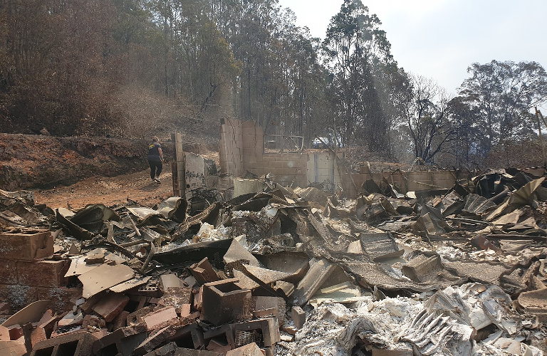Fire destruction in Australia