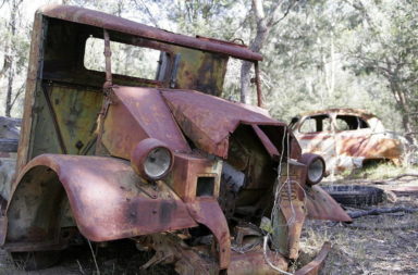 old rusty cars