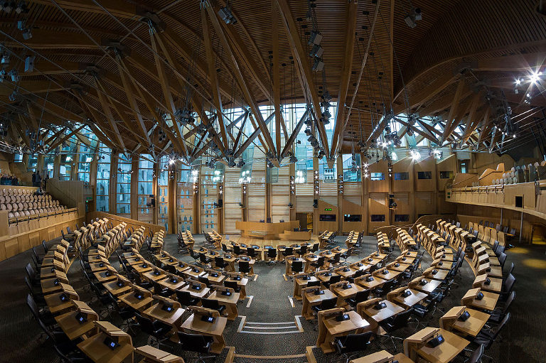 Debating chamber of the Scottish Parliament