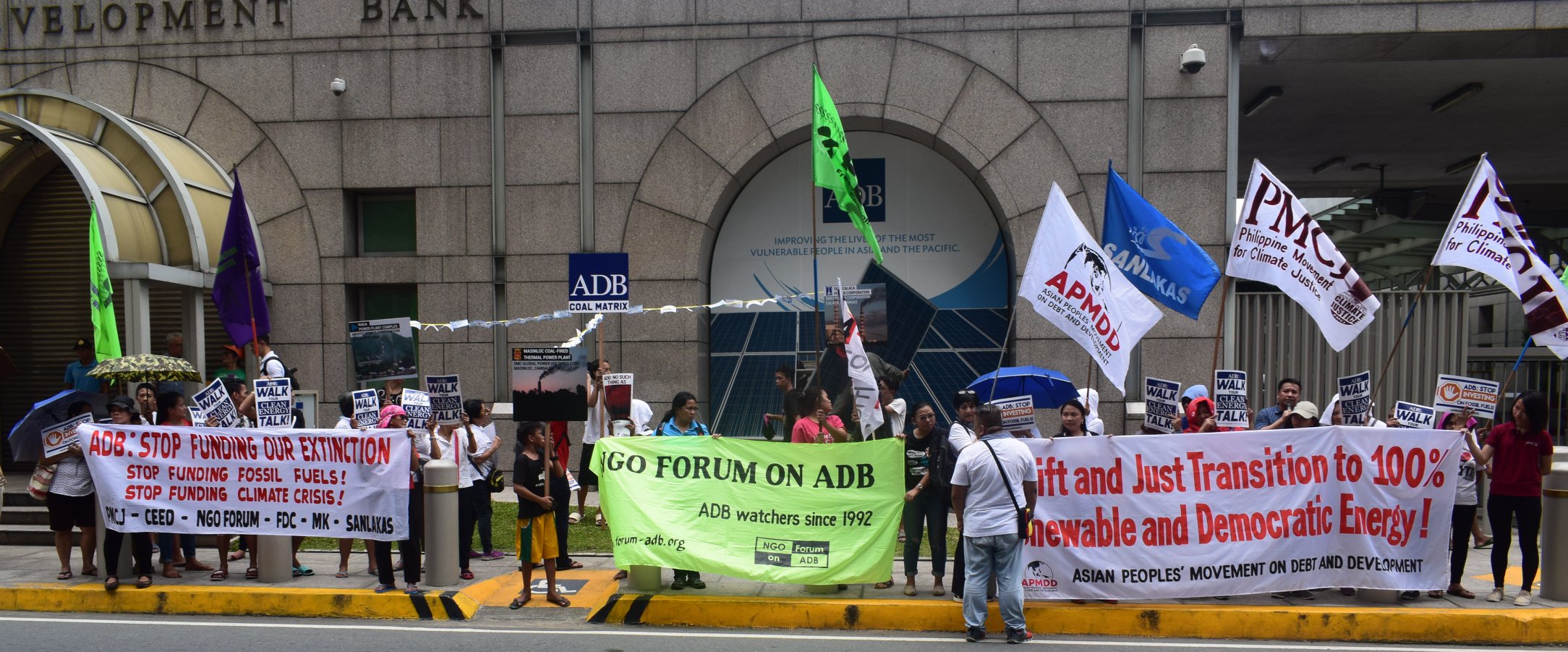 protest at ADB about coal projects