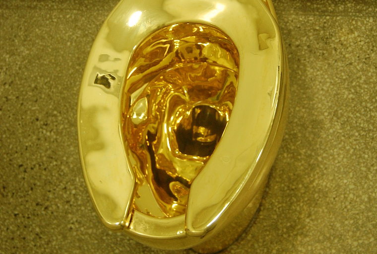 golden toilet