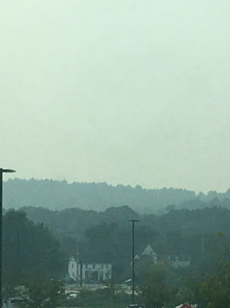 Haze from West Coast fires in MA