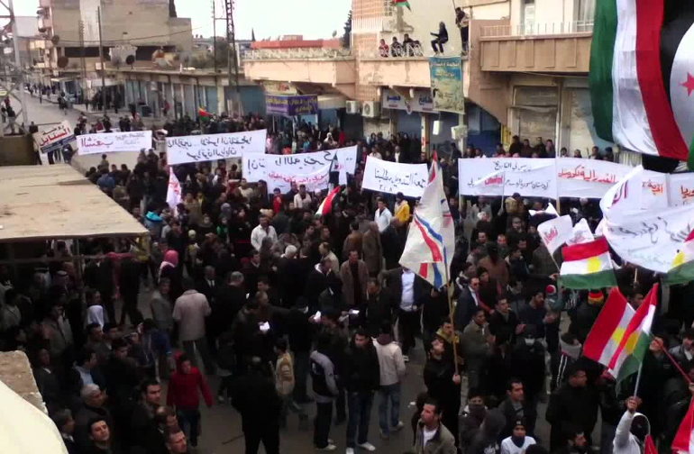 Demonstration against the Syrian government in 2012