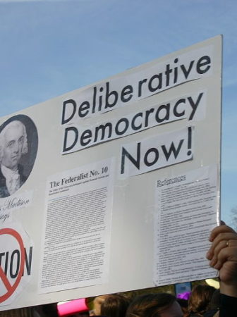 deliberative democracy sign