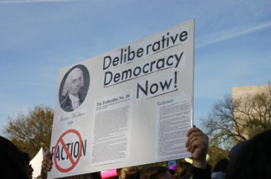 deliberative democracy sign