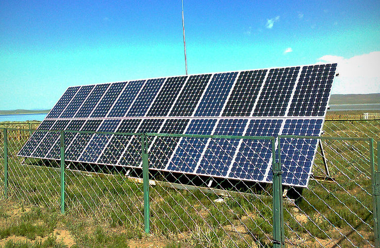 solar panels in Mongolia