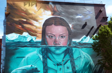 Greta Thunberg mural in Bristol
