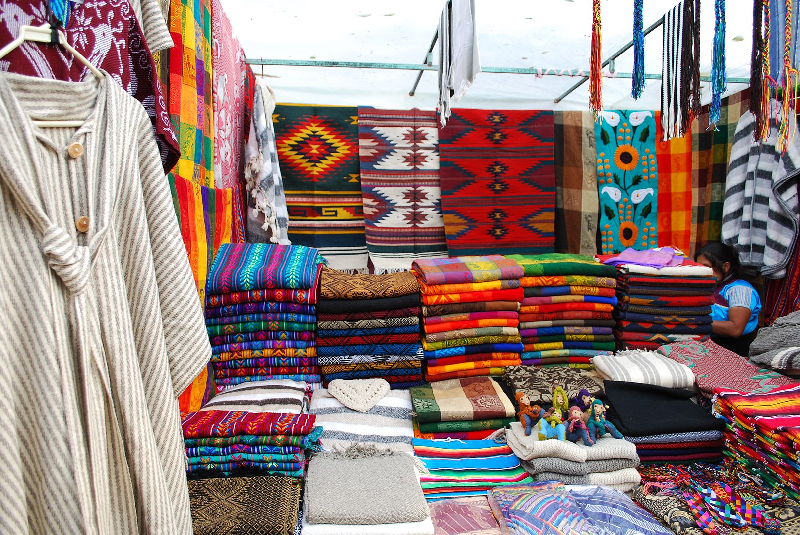 Textile stall in Santo Domingo