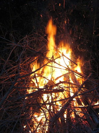 small bonfire