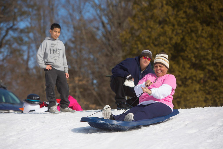 Sledding in MA