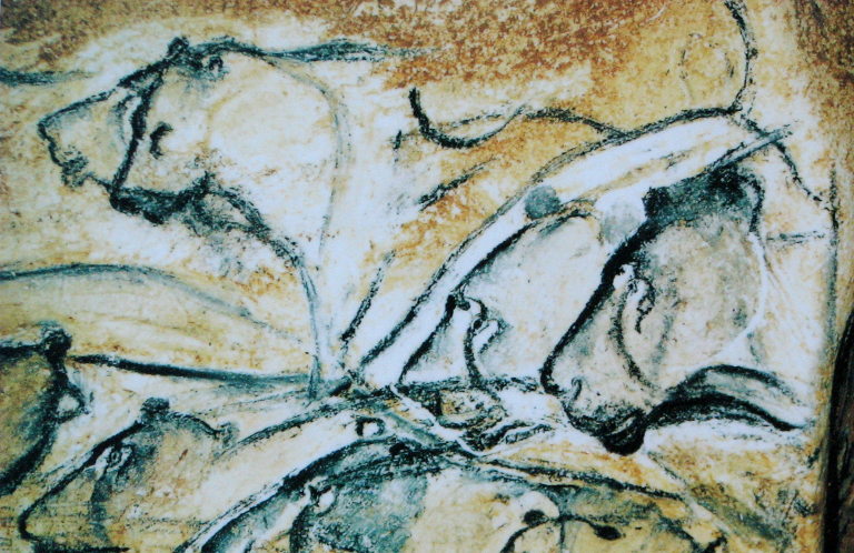 Lions in Chauvet Cave