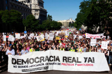 Democracy demo in Madrid